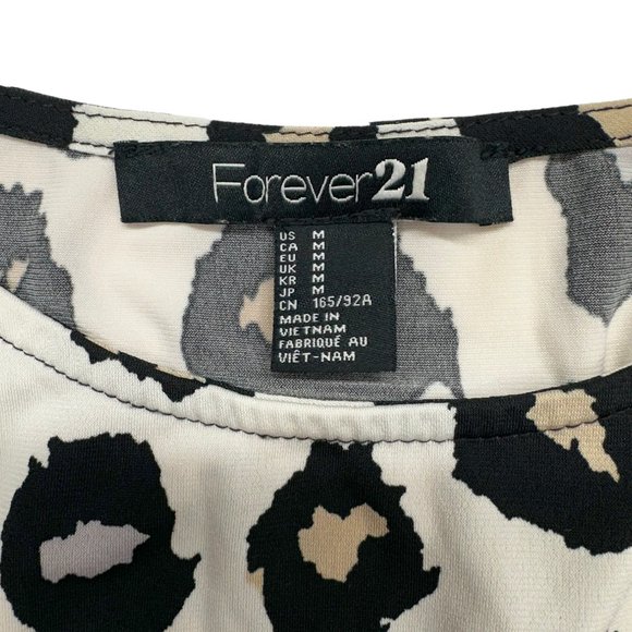 Forever 21 Contrast Cheetah Print Mini Dress (M) - Picture 6 of 7